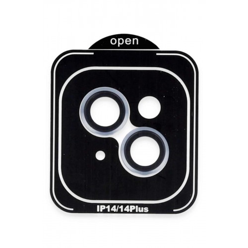 iPhone 14 PVD Metal Kamera Lens - Mavi-(5796)