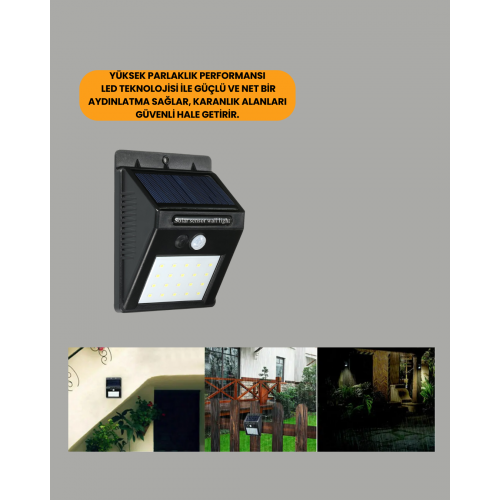 Kablo Gerektirmeyen Güneş Enerjili Dış Mekan Işık – Bahçe ve Koridor Aydınlatması Kablo Gerektirmeyen Güneş Enerjili Dış Mekan Işık – Bahçe ve Koridor Aydınlatması