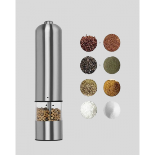Elektrikli Tuz Karabiber Değirmeni – Çiftli Set Paslanmaz Gövde LED Işıklı ve Ayarlanabilir Öğütme