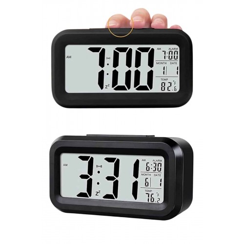 Gece Dijital Masa Saati Dijital Alarmlı Led Ekran Pilli Çalar Saat