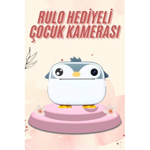 Dijital HD Video Kamera Çocuk Fotoğraf Makinesi  Anlık Termal Rulo