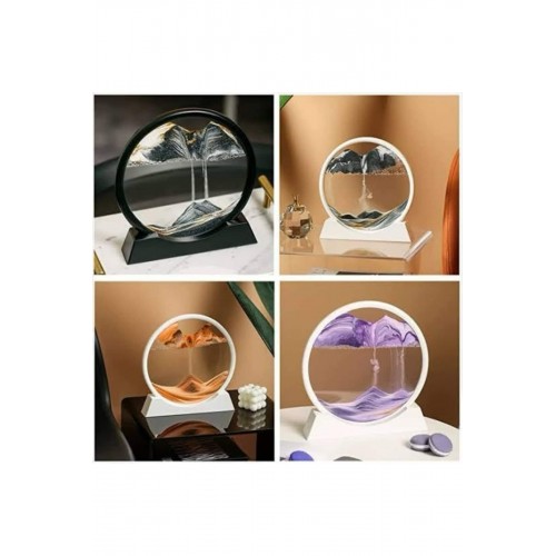 3D Led Işıklı Kum Saati Gece Lambası Hareketli Sulu Kum Saati Dekoratif 3D Led Işıklı Kum Saati Gece Lambası Hareketli Sulu Kum Saati Dekoratif