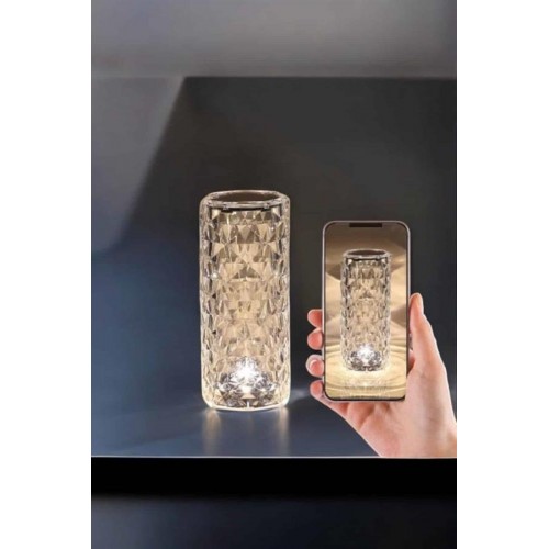 Gece Lambası Kristal Lamba Dokunmatik Şarjlı Hediyelik Gece Lambası Kristal Lamba Dokunmatik Şarjlı Hediyelik