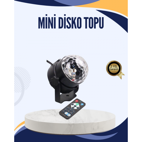 Müzik Sensörlü Renkli LED Parti Işığı