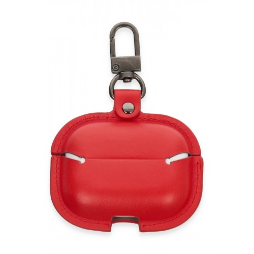 Airpods 3 (3.nesil) Çanta Deri Kılıf - Kırmızı-(5796)