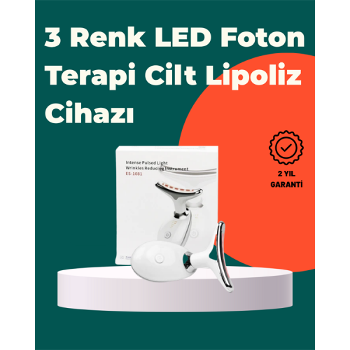 Kompakt ve Taşınabilir Cilt Bakım Cihazı – 3 Fonksiyonlu USB Şarjlı LED Işıklı Güzellik Aleti