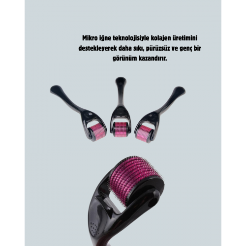 Titanyum Dermaroller 540 İğne Cilt Onarım ve Kolajen Üretim Desteği