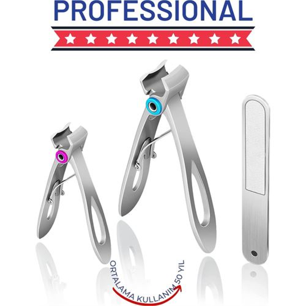 HSNET Profesyonel Tırnak Makası Törpü Seti Çelik Özel Kutulu