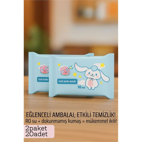 Dies Islak Mendil -RO Saf Su & Dokunmamış Kumaşlı 20 Yaprak Temizlik Keyfi   MAVİ