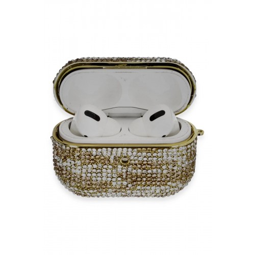 Airpods Pro 2 (2.nesil) Klor Taşlı Kılıf - Desen 6-(5796)