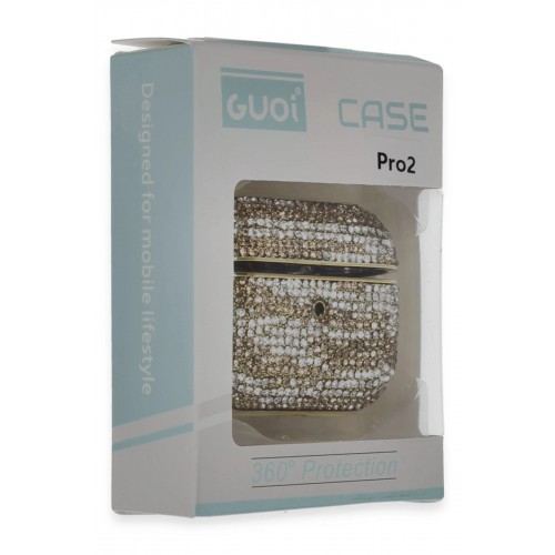 Airpods Pro 2 (2.nesil) Klor Taşlı Kılıf - Desen 6-(5796)