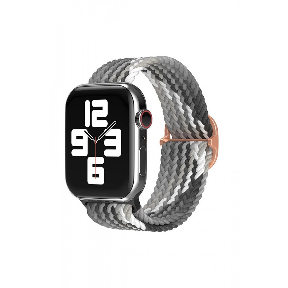 Apple Watch 42mm Star Kordon - Gri-Siyah-(5796)