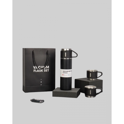 Çelik Termos Bardak Seti | 500 ml Kapasite Kaymaz Taban Hediye Kutulu