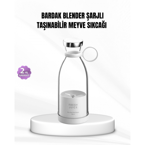 Şarjlı Portatif Blender – Gıda Sınıfı Malzeme 10 Kullanımlık Pil Mini Boy ve Hafif Tasarım