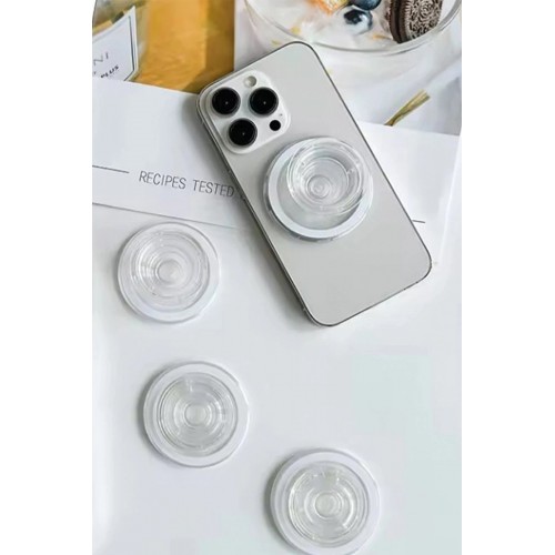 Kickstand Taşlı Magsafe Stand - Mor-(5796)