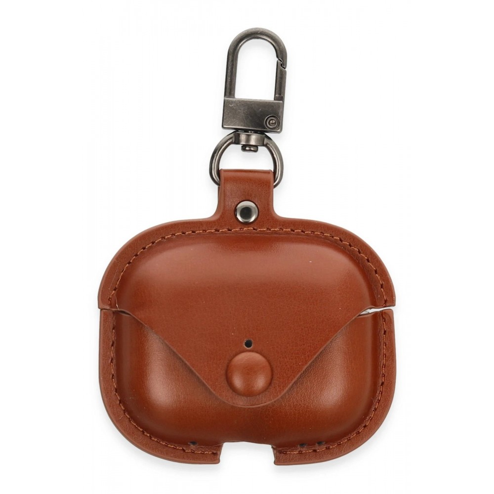 Airpods 3 (3.nesil) Çanta Deri Kılıf - Taba-(5796)