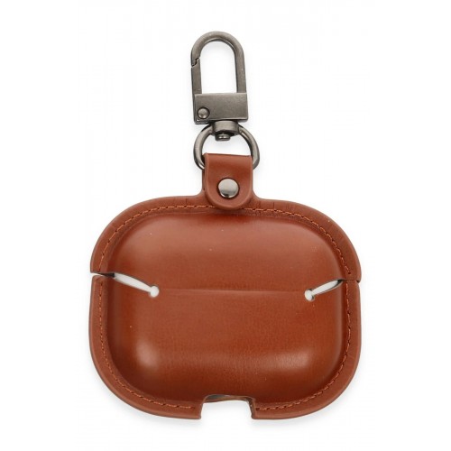 Airpods 3 (3.nesil) Çanta Deri Kılıf - Taba-(5796)