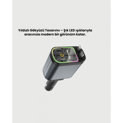 BMW Mercedes Audi Volkswagen Araçlar için 4’ü 1 Arada Hızlı Şarj Cihazı