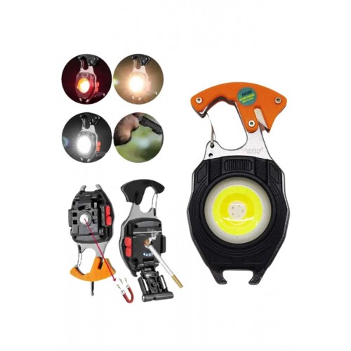 El Feneri LED Anahtarlık Çok Fonksiyonlu Mini Çakmak Özellikli