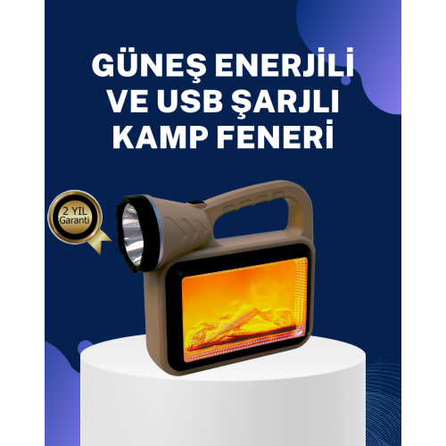 Solar Alev Lambası – Kamp Bahçe ve Dış Mekan İçin