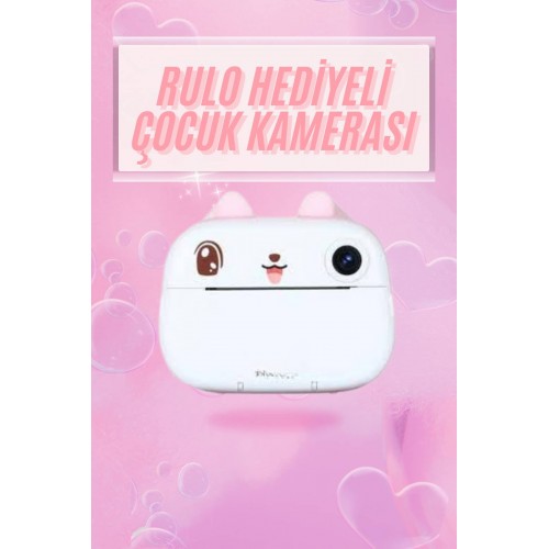 Çocuklar İçin Özel Fotoğraf Makinesi Farklı Desen Seçenekli 3 Adet Rulo