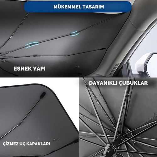 Fiat Fiorino Citroen Berlingo Renault Kangoo Ford Courier VW Caddy Uyumlu Oto Şemsiye
