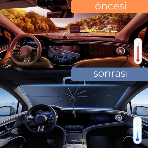 Fiat Fiorino Citroen Berlingo Renault Kangoo Ford Courier VW Caddy Uyumlu Oto Şemsiye