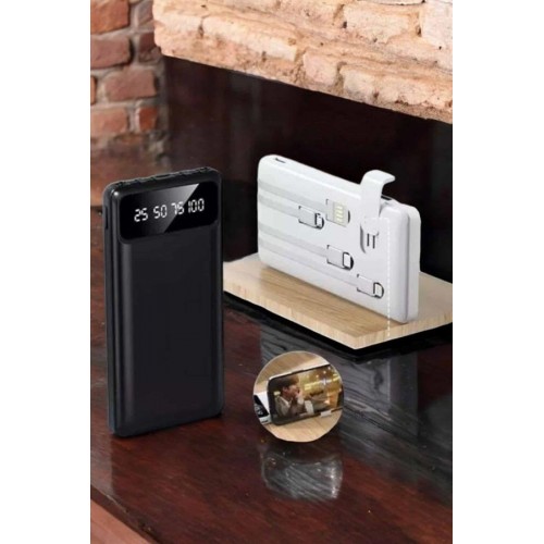 Powerbank 20.000 Mah Dijital Göstergeli LCD Ekran Uzun Pil Ömrü