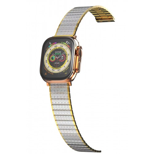 Apple Watch 38mm Made Metal Kordon - Gümüş-Gold-(5796)