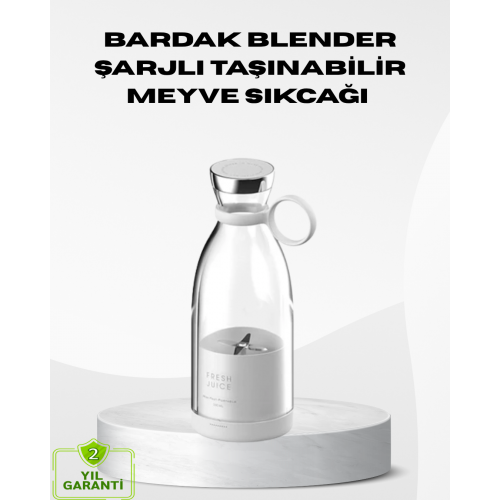 USB Şarjlı Kablosuz Blender – Taşınabilir Kompakt ve Çevre Dostu Meyve Sıkıcı