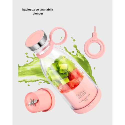USB Şarjlı Kablosuz Blender – Taşınabilir Kompakt ve Çevre Dostu Meyve Sıkıcı