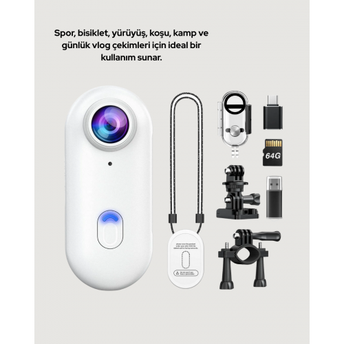 Şarj Edilebilir Uzun Ömürlü Mini Spor Kamera Full HD