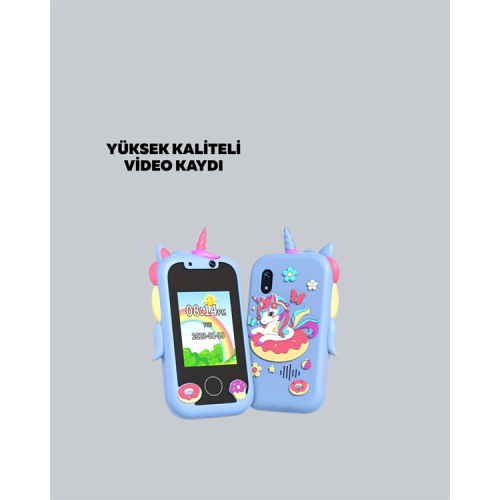 ABS + Silikon Gövdeli Dayanıklı Çocuk Kamerası – Güvenli Malzeme Şok Emici Tasarım