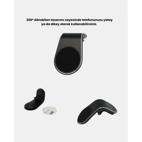 Manyetik Araç Telefon Tutucu 360° Dönebilen ve Sarsıntısız Güçlü Mıknatıslı