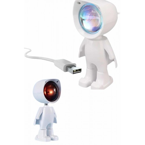 Gün Batımı Lambası Işık Arka Plan Projektör Sevimli Astronot Enerji Tasarruflu Gün Batımı Lambası Işık Arka Plan Projektör Sevimli Astronot Enerji Tasarruflu