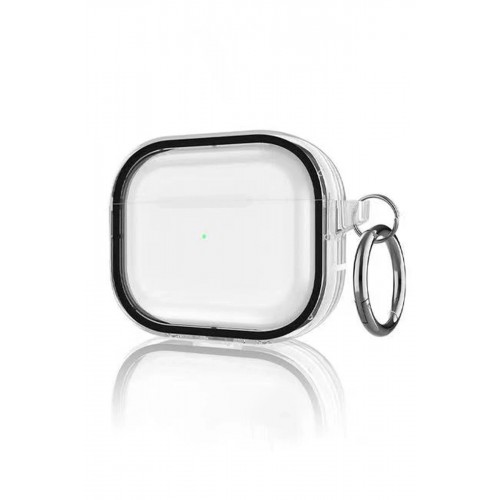 Airpods Pro 2 (2.nesil) Shiny Şeffaf Kılıf - Siyah-(5796)