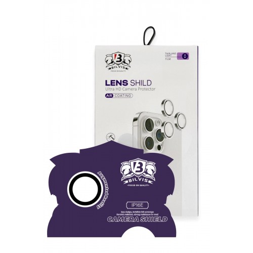iPhone 16E Bilvis Titan Kamera Lens - Beyaz-(5796)