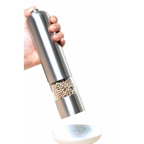Baharat Öğütücü Paslanmaz Ayarlanabilir Otomatik Pilli Işıklı Tuz & Karabiber