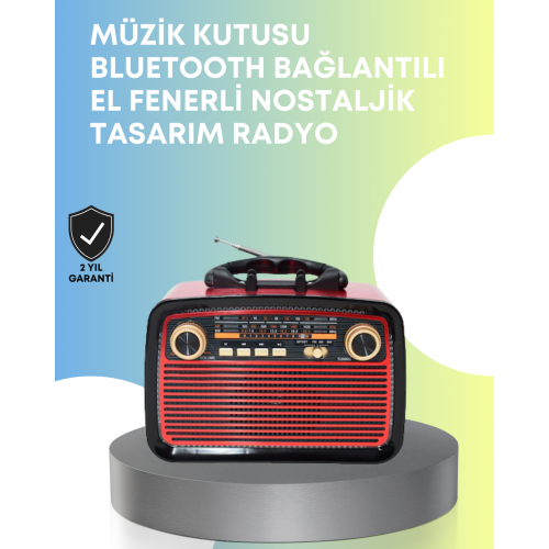 Taşınabilir Bluetooth Hoparlör – Modern Teknoloji ile Nostaljik Radyo Deneyimi FM/AM Fonksiyonu