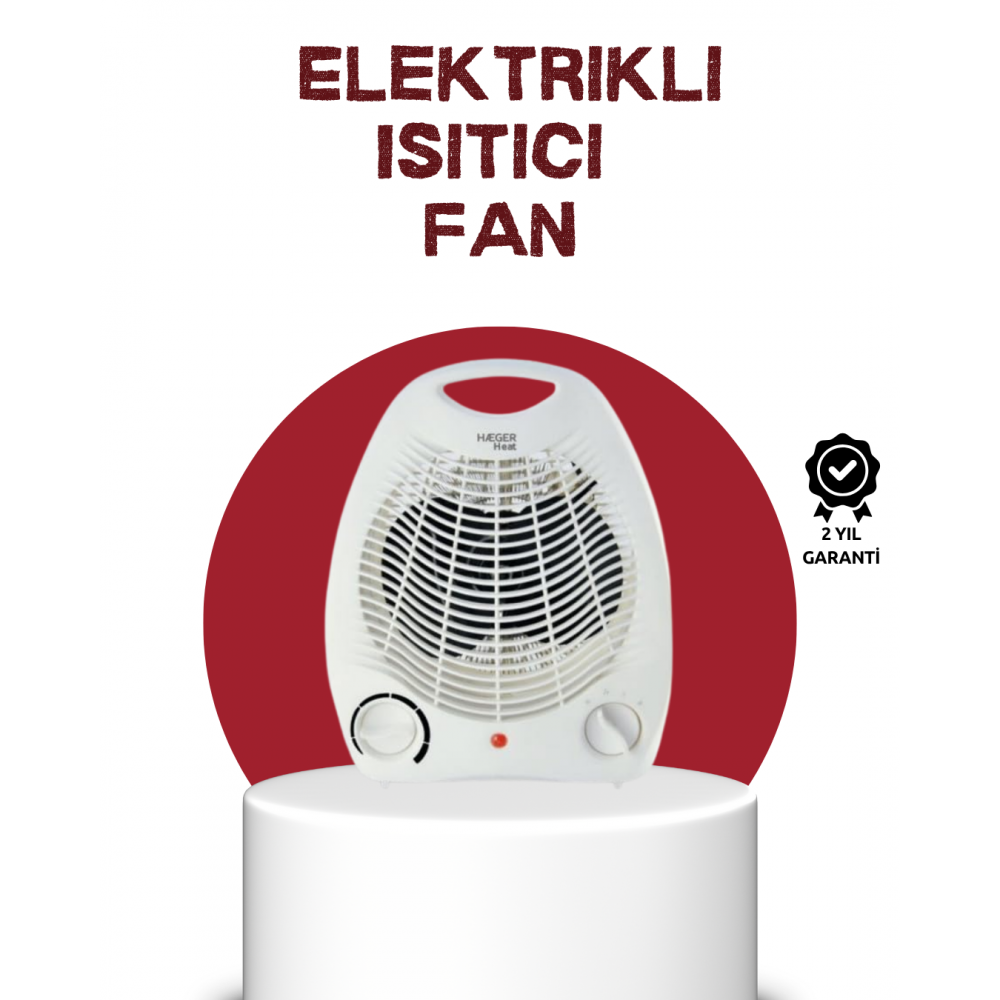 2000W Taşınabilir Elektrikli Fanlı Isıtıcı – Hızlı Isınma Kompakt Boy