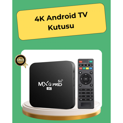 4K Ultra HD TV Box – 2GB RAM 16GB Hafıza Android Akıllı Medya Oynatıcı