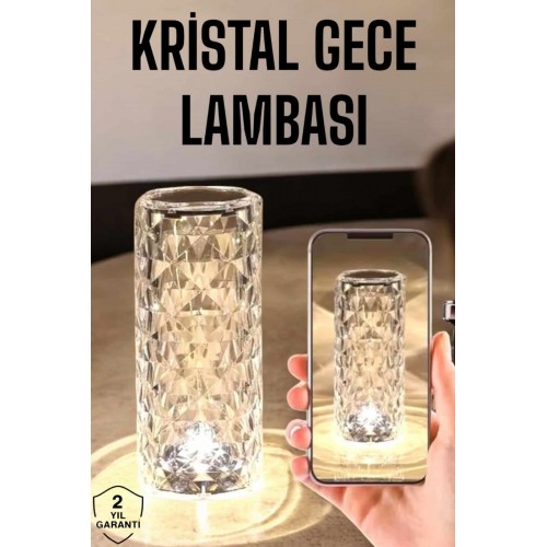 Kristal Dokunmatik Ve Kumandalı Masa Ve Gece lambası