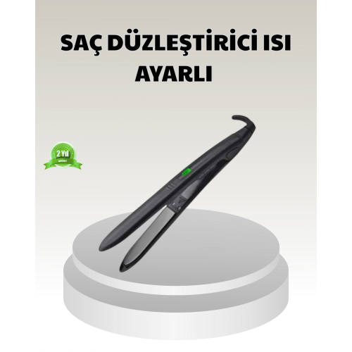 Dijital Ekranlı Isı Ayarlı Saç Düzleştirici –  Titanyum Plaka Seyahat Dostu Tasarım