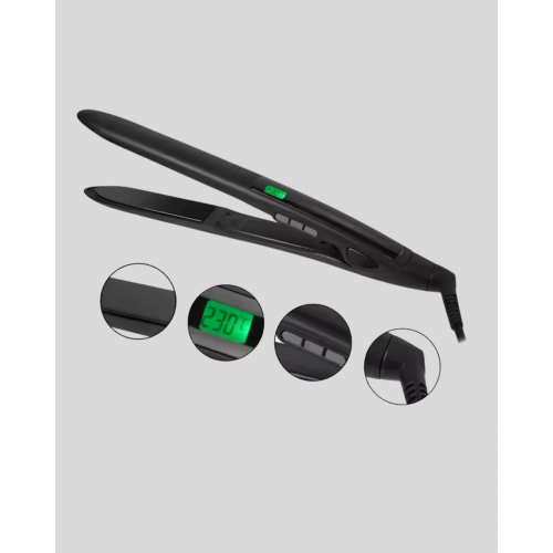 Dijital Ekranlı Isı Ayarlı Saç Düzleştirici –  Titanyum Plaka Seyahat Dostu Tasarım