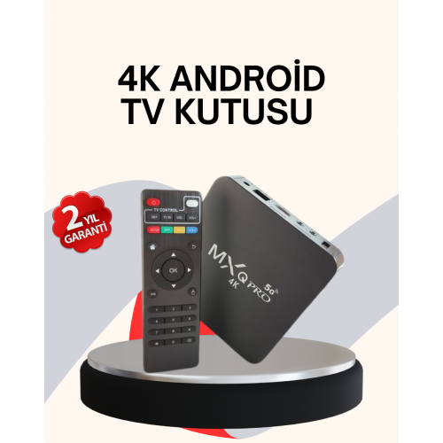 4K Android TV Box – Akıllı Medya Oynatıcı 2GB RAM 16GB Hafıza Wi-Fi Destekli