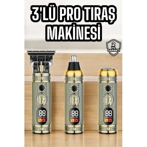 Yeni Nesil Tıraş Makinesi Pro 3 Başlıklı Dijital Göstergeli
