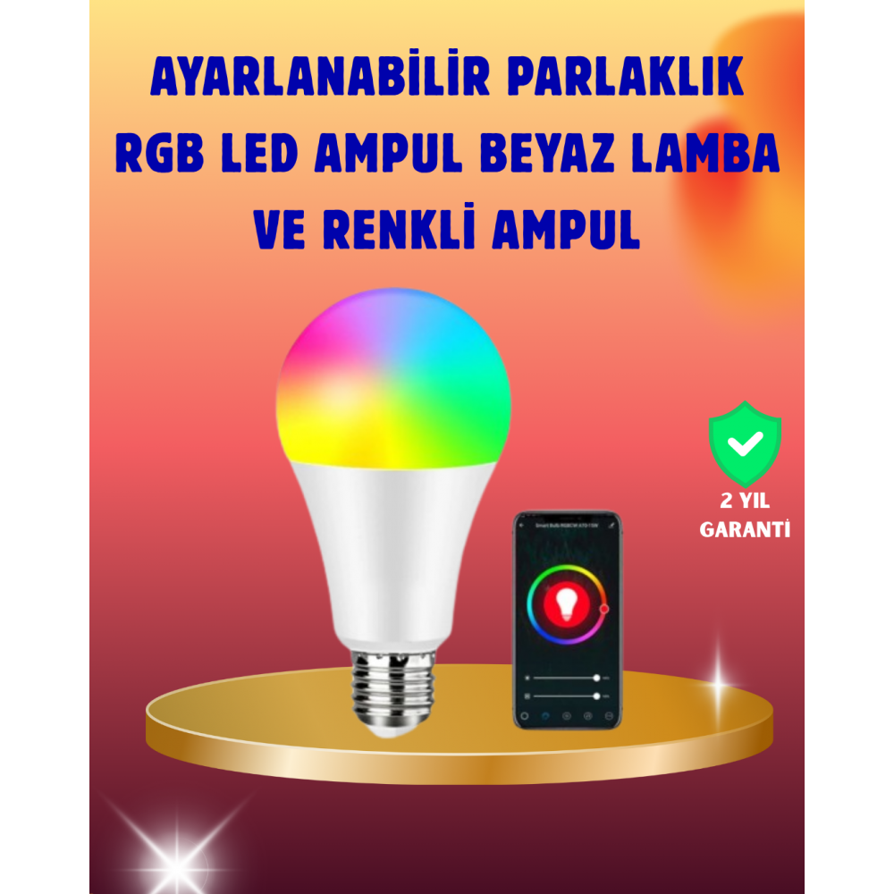 Enerji Verimli Akıllı LED Ampul Uzaktan Kontrol Özellikli