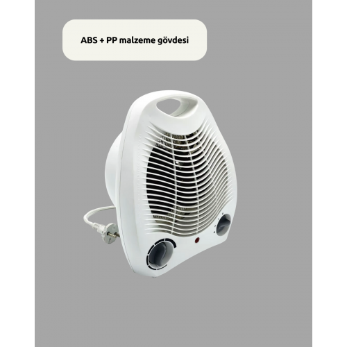 Mini Elektrikli Isıtıcı 2000W – Termostatlı Fanlı Isıtma Taşınabilir Tasarım