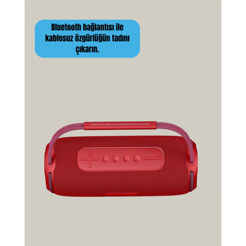 Suya Dayanıklı 20W RGB Hoparlör Bluetooth USB SD Kart ve AUX Girişli