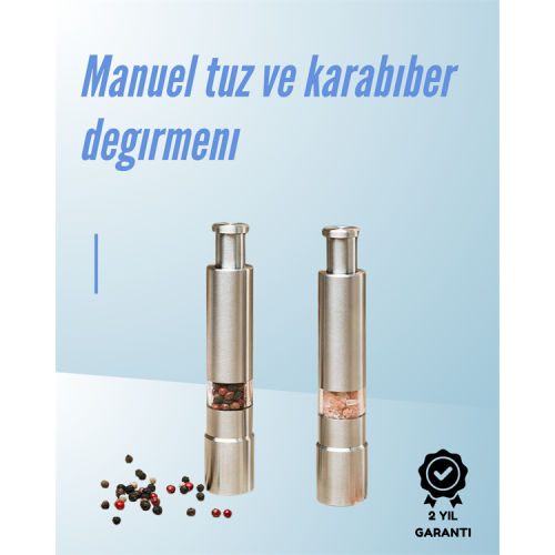 Ergonomik Tasarımlı Nem Geçirmez Kapaklı Baharat Öğütücü